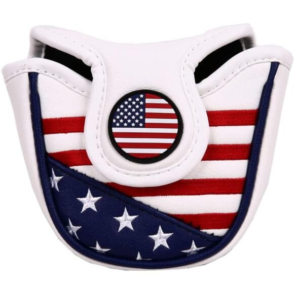 USA Stars and Stripes Magnetic Closure Golf Mallet Putter Head Cover for Odyssey - Picture 2 of 5
